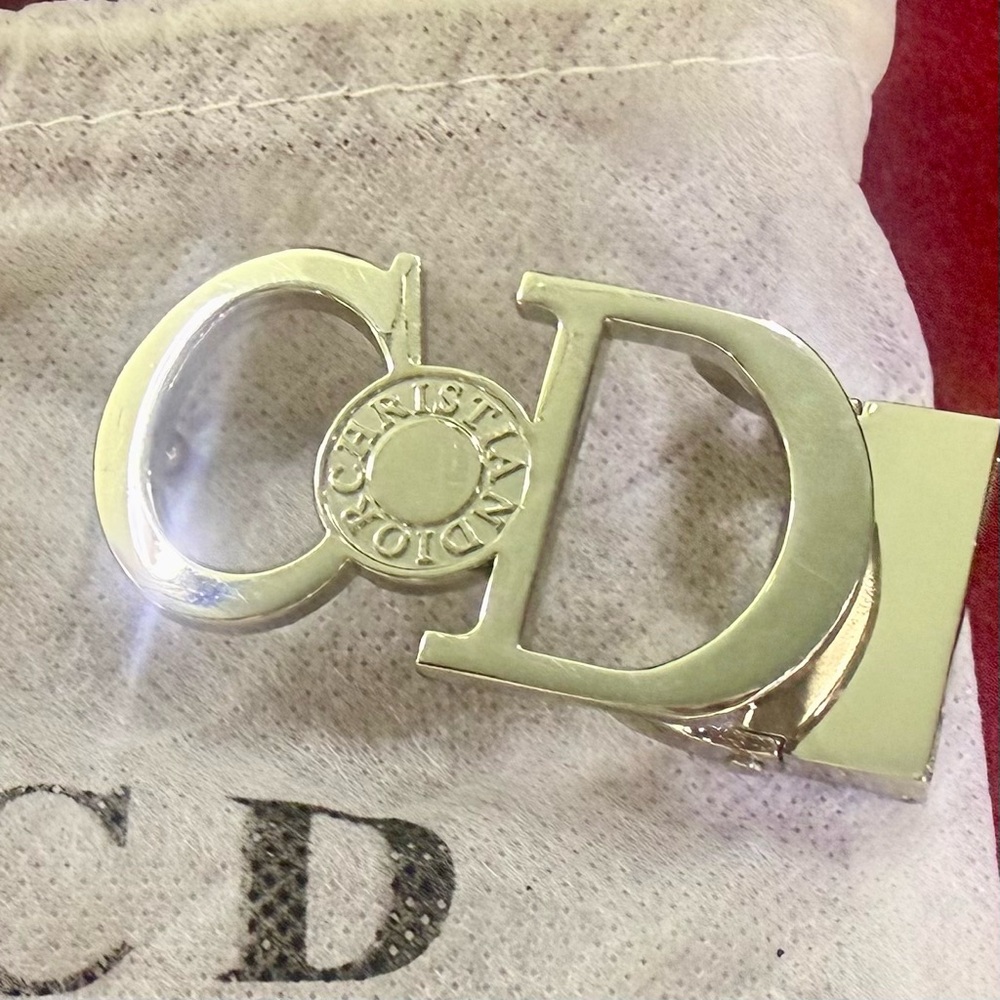 Vintage Oblique Monogram Belt Set with Gold & Silver CD Buckles - Picture 7 of 8